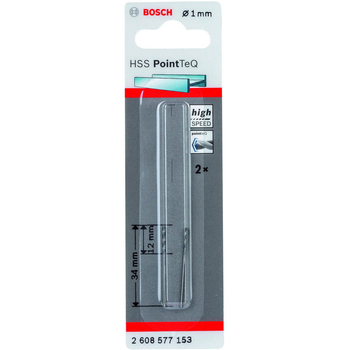 METAL DRILL BOSCH HSS PointTeQ 1x12x34