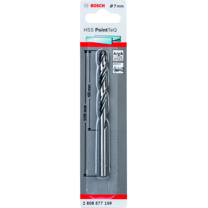 DRILL FOR METAL BOSCH HSS PointTeQ 7x69x109