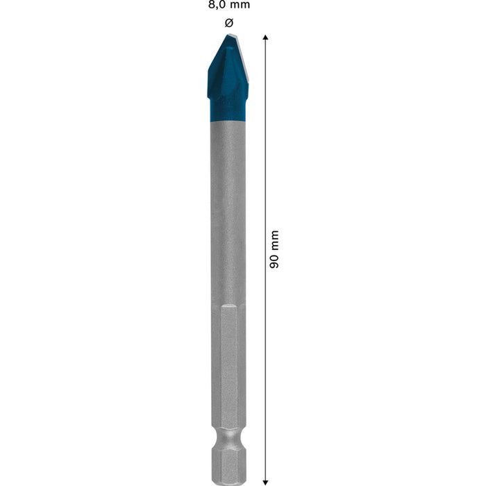 UNIVERSAL DRILL HEX-9 HARD CERAMIC BOSCH 8x90