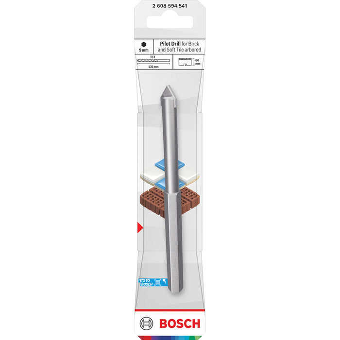 CENTRE DRILL FOR BRICK & SOFT TILE 9.5X60 MM BOSCH