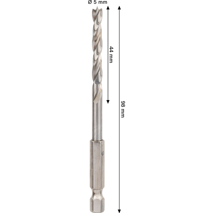 WOOD DRILL BOSCH HEX 5x99
