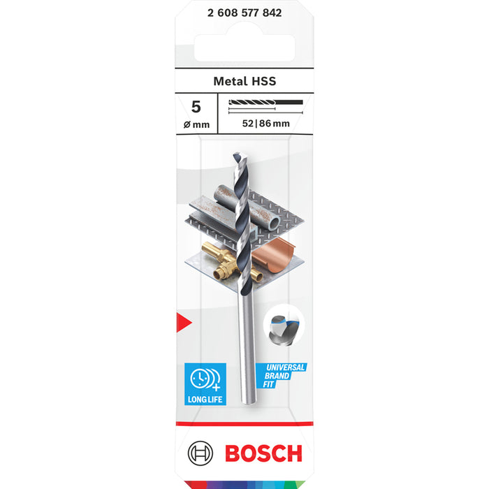 METAL DRILL BOSCH HSS 5x52x86