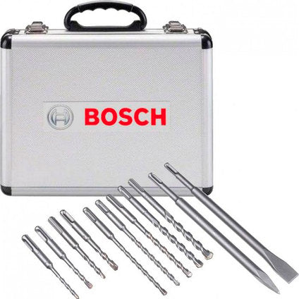 BOSCH 11 PCS DRILL, AWEL AND CUTTER PERFORATOR SET