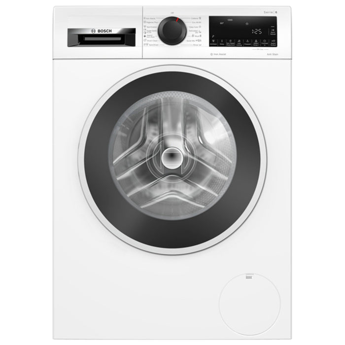 Bosch WGG242Z2BY, SER6, Washing machine 9kg, A, 1200rpm, 51/71dB(A), Iron Assist, AntiStain 4, waveDrum 65l, white-blackgrey door