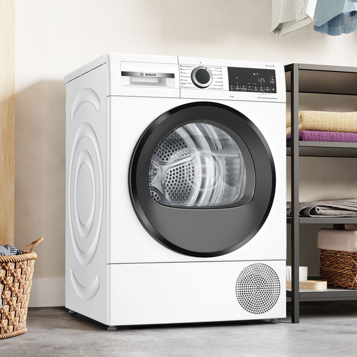 BOSCH WQG14501BY Dryer, 9 kg, Heat Pump, Auto Dry, SelfCleaning Condenser