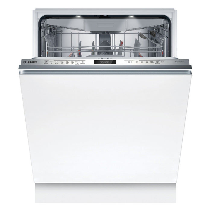 Bosch SMV6ECX20E, SER6, Dishwasher fully integrated, A, EfficientDry, 9,0l, 14ps, 7p/5o, 42dB(B), Silence 41dB, 3rd drawer, Extra Clean Zone, TimeLight, display, HC, interior light
