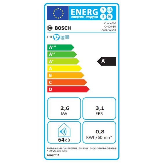 Mobile air conditioner and dehumidifier BOSCH Cool 4000 C4000-EU