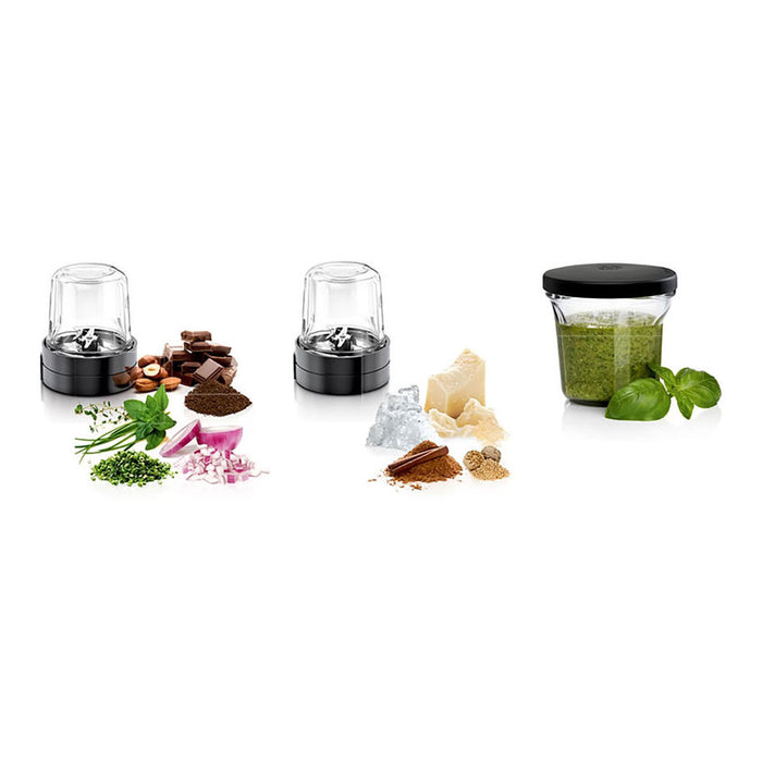 Bosch MUZ45XCG1, 3 in 1 accessory set for grinding, slicing and storage, suitable for MUM4, MUM5, MUM Series 2 and MUM Series 4