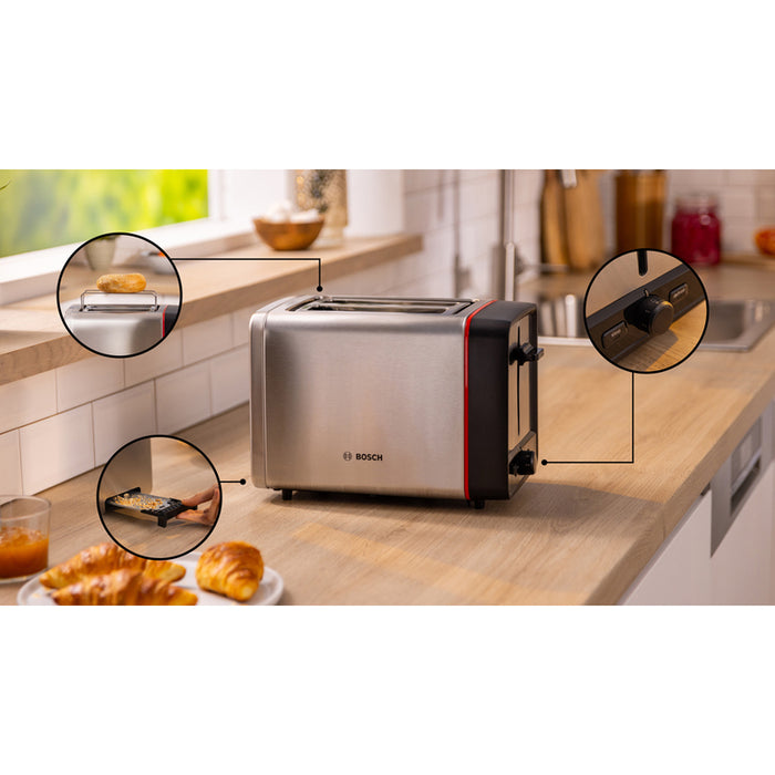 Toaster BOSCH MYMOMENT TAT6M420 970 W, GRAY