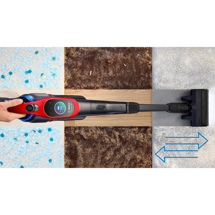 Bosch BCS1041PET stick vacuum/electric broom Battery Dry HEPA Bagless 0.4 L 23.5 W Black, Red 4 Ah