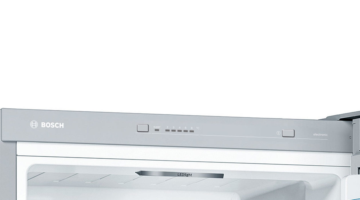 Bosch Serie 4 KGV33VLEA fridge-freezer Freestanding 289 L E Stainless steel