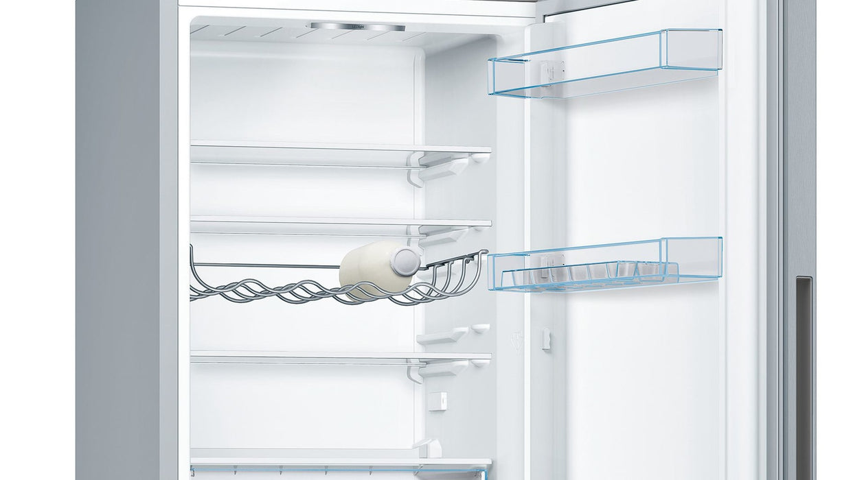 Bosch Serie 4 KGV33VLEA fridge-freezer Freestanding 289 L E Stainless steel