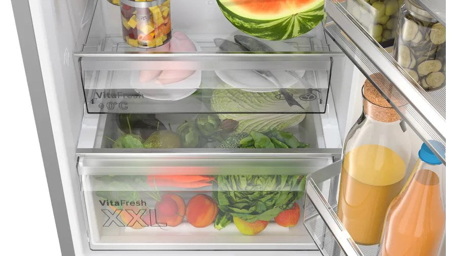 Bosch Serie 4 KGN362IDF fridge-freezer Freestanding 321 L D Stainless steel