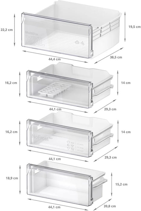 Built-in refrigerator BOSCH KIN96NSE0, 290 l, NoFrost, 193.5 cm