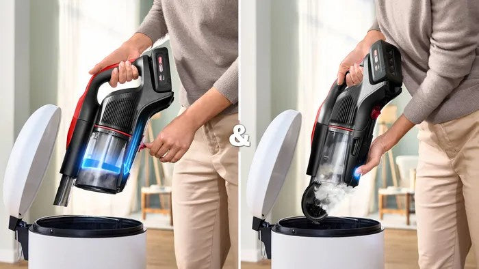 Bosch BCS1041PET stick vacuum/electric broom Battery Dry HEPA Bagless 0.4 L 23.5 W Black, Red 4 Ah