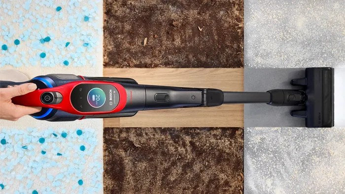 Bosch BCS1041PET stick vacuum/electric broom Battery Dry HEPA Bagless 0.4 L 23.5 W Black, Red 4 Ah