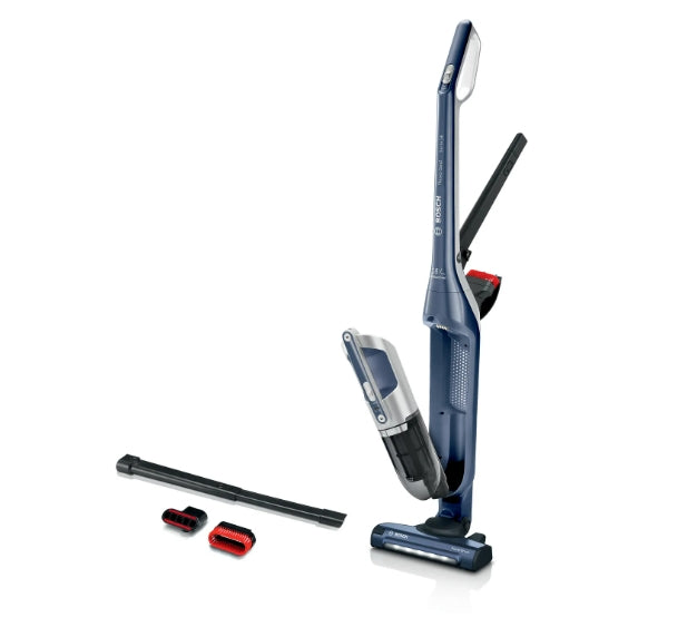Bosch BBH3K2800, Cordless Handstick Vacuum cleaner 2 in 1 Flexxo Gen2, Serie 4, 28V, 82 dB(A), AllFloor Power Brush with LEDs, built-in accessories, Blue