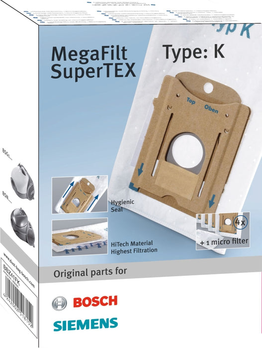 Bosch BBZ41FK, Set of vacuum cleaner bags MEGAfilt Supe