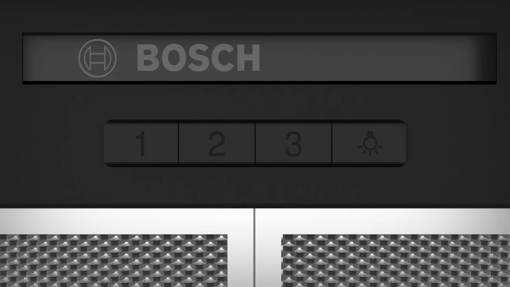 Bosch DBB63BC60, SER2, Integrated box hood 60cm D, max 384m3/h, 65dB, 3 speeds, CoP E, Grease eff. 89,3%(B), Push button control, Matt black