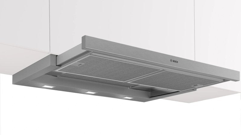 Bosch DFS097A51, Telescopic Aspirator, Semi-built-in, 90 cm, Energy class A, 397 m3/h, 53 dB, LED display, Silver metallic
