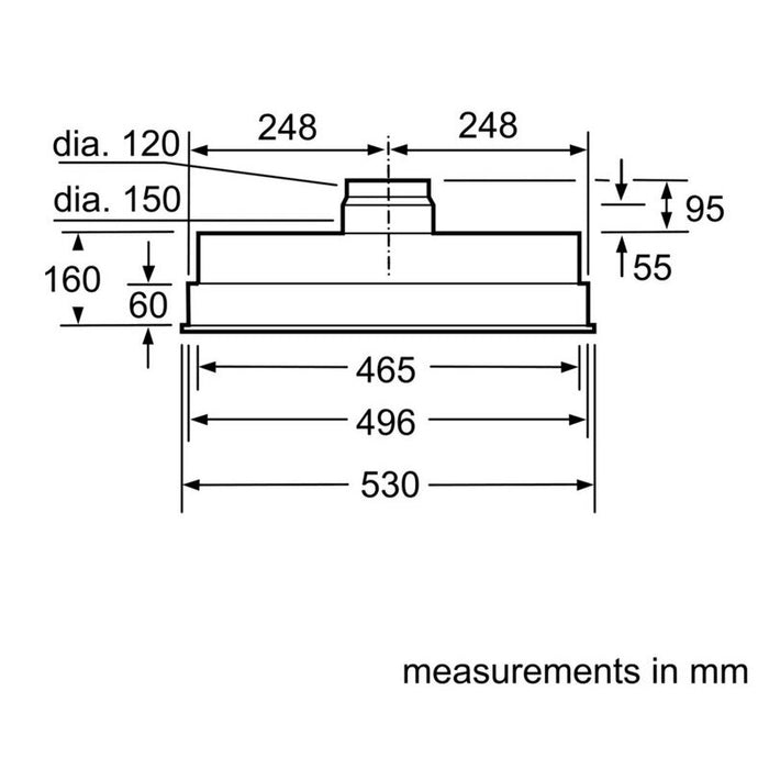 Built-in hood BOSCH DHL555BL