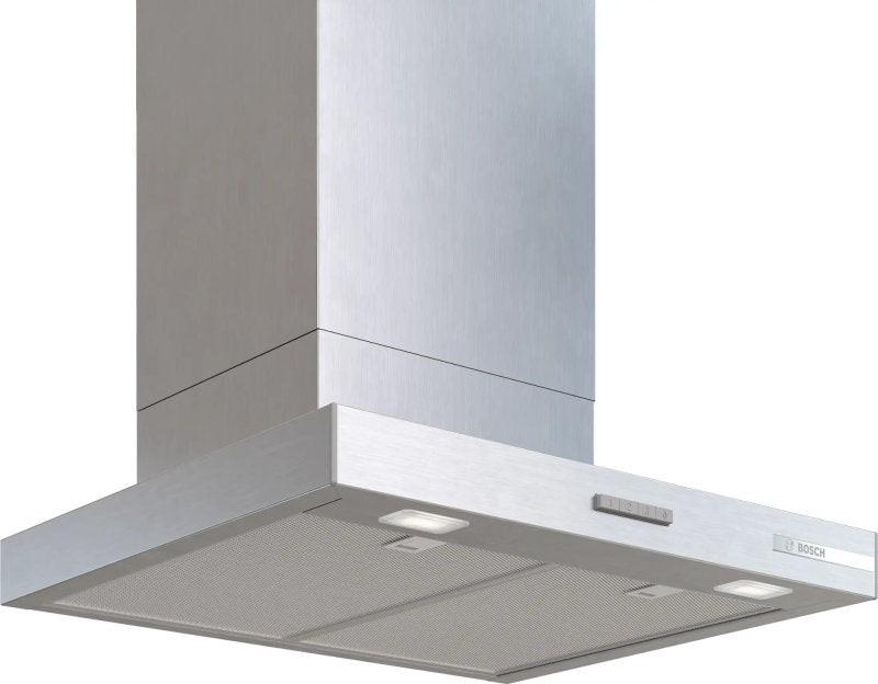 Bosch DWB63BC30, SER2, Chimney hood 60cm C, max 400m3/h, 67dB, 3 speeds, Push buttons, CoP E, Box design, Grease eff. 85,4%, Inox-look