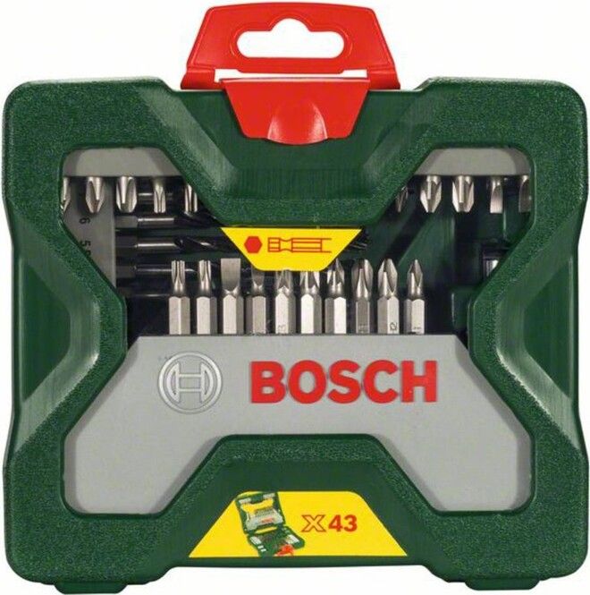 SET OF DRILLS AND BITS AND TIPS BOSCH X-LINE 43 PCS