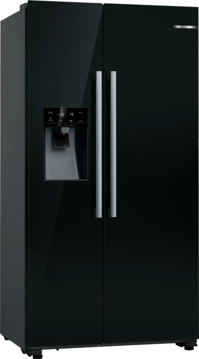 BOSCH side-by-side fridge freezer KAD93ABEP, 562 l, NoFrost, 178.7 x 90.8 cm black