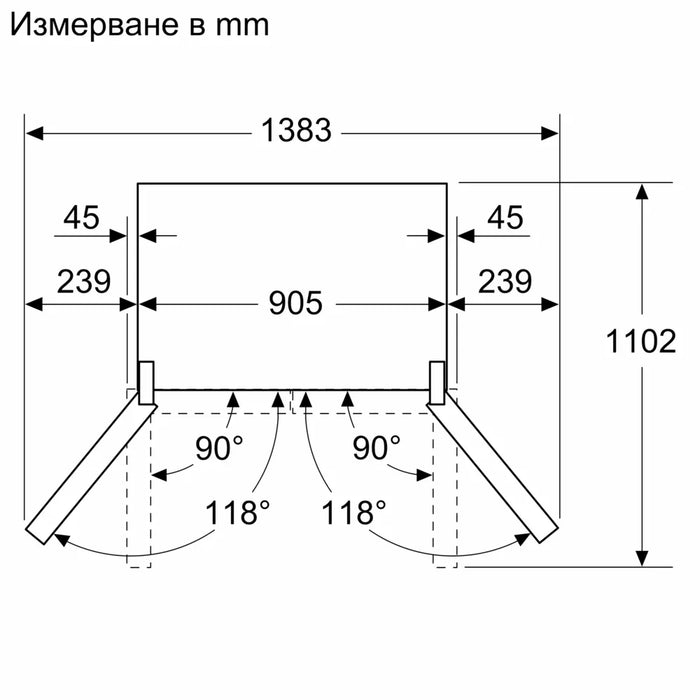 Refrigerator with freezer BOSCH KFI96AXEA, 574 l, NoFrost, 183 x 90.5 cm