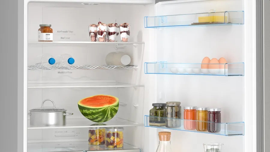 Bosch KGN56XLEB SER4; Free-standing fridge-freezer NoFrost, E, 193/70/80cm, 508l(400+108), 40dB, VitaFresh, PerfectFit, Stainless steel