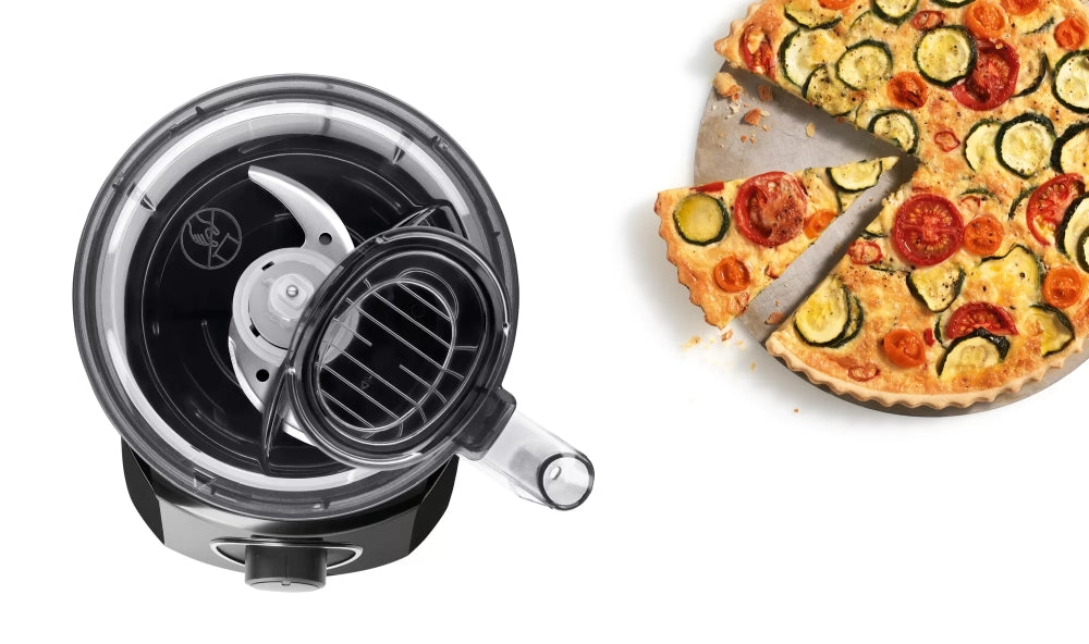 Bosch MCM3201B, Kitchen machine, MultiTalent 3, 800 W, BPA-free, plastic bowl 2.3 l , Double-sided stainless steel disc for cutting and planing, suitable for crushing ice, Dough attachment, black