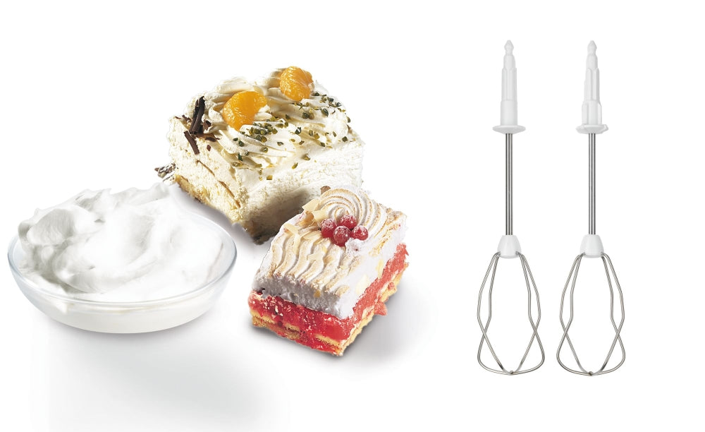 Bosch MFQ36400, Hand mixer, 450 W, 5 speed settings, additional pulse/turbo setting, white/grey