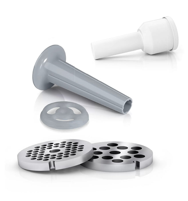 Bosch MFW2510W, Meat mincer, SmartPower Meat mincer from SmartPower range: 1500W, 1,7 kg/min, 2 sieves, 1 sausage horn, no reverse, white