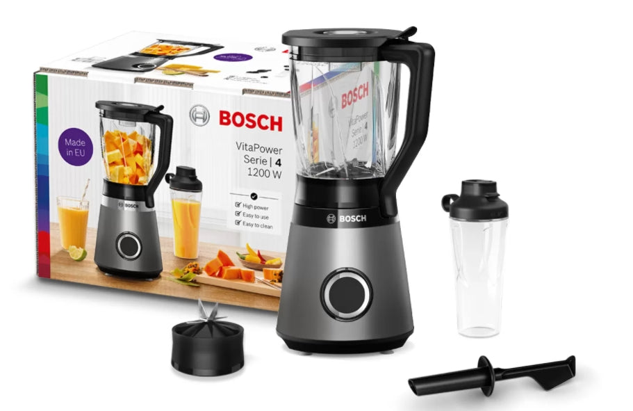 Bosch MMB6174S mixer Stand mixer 1200 W Black, Metallic, Transparent