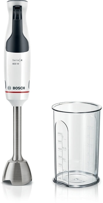 Bosch MSM4W410, SER4, Blender, ErgoMaster, 800 W, Dynamic Speed Control, QuattroBlade System, Included Blender & Measuring cup, White