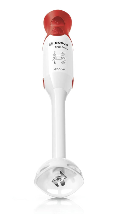 Bosch MSM64010, Blender, ErgoMixx, 450 W, Included transparent jug, White, red