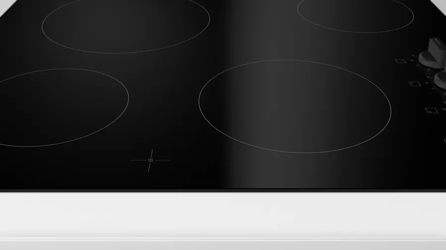 Bosch PKE611CA3E SER2, Electric cooktop, 4 zones, Sword knobs, inox frame, 6,6 kW, 60 cm