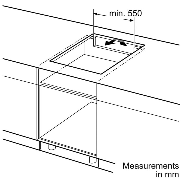 Bosch PUG611AA5E SER2, Induction hob, 60 cm, 4 zones, surface mount without frame, Black