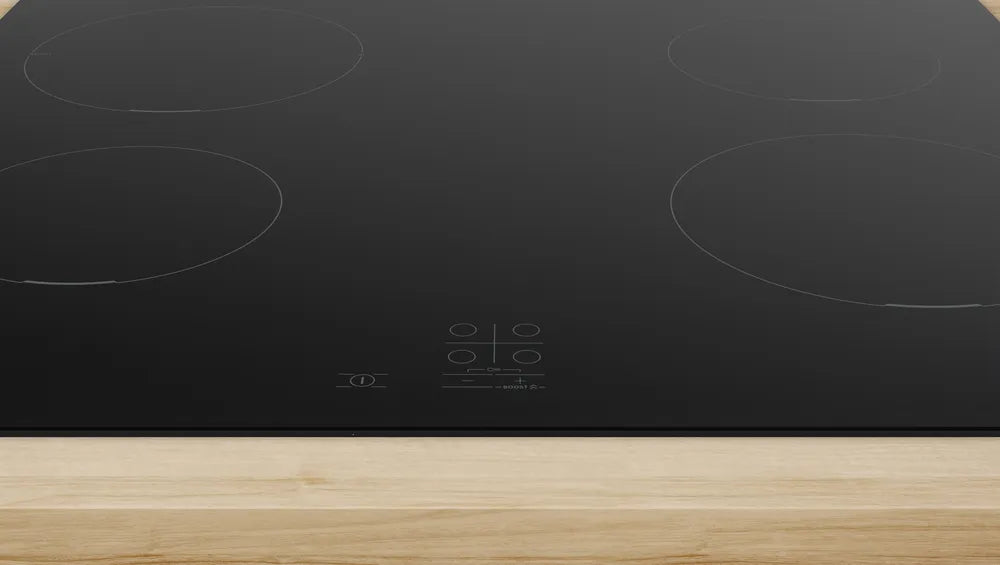 Bosch PUG611AA5E SER2, Induction hob, 60 cm, 4 zones, surface mount without frame, Black
