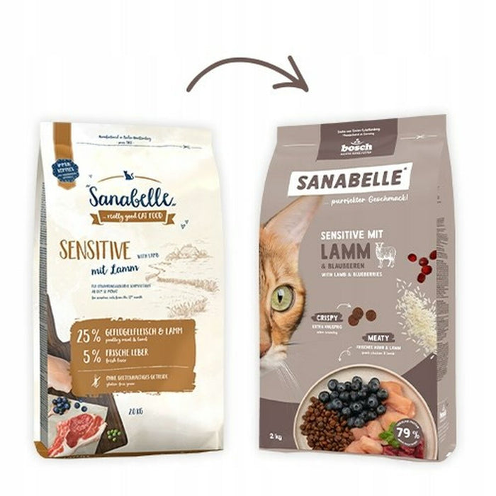 Cat food BOSCH Sanabelle Life Sensitive Lamb 8 kg Adults
