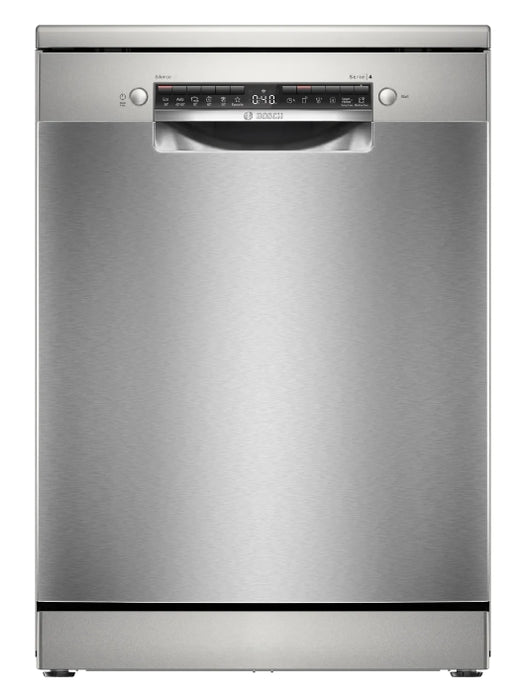 Bosch SMS4HVI03E SER4 Free-standing dishwasher 60cm, D, 9.0 l, 14ps, VarioDrawer,  Display, Rackmatic, 46dB(C), Home Connect, Steel with fingerprint protection