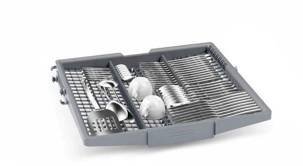 Bosch SMS4HVI21E, SER4, Free-standing dishwasher, C, Polinox, 9,0l, 14ps, 6p/5o, 46dB(C), Silence 45dB, 3rd drawer, Rackmatic, inox, HC