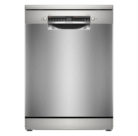 Bosch SMS4HVI21E, SER4, Free-standing dishwasher, C, Polinox, 9,0l, 14ps, 6p/5o, 46dB(C), Silence 45dB, 3rd drawer, Rackmatic, inox, HC