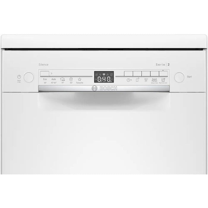 Bosch SPS2IKW10E, SER2, Free-standing dishwasher 45cm, F, 9,5l, 9ps, 5p/4o, 48dB(C), display, Start delay 24h continuous, white, HC