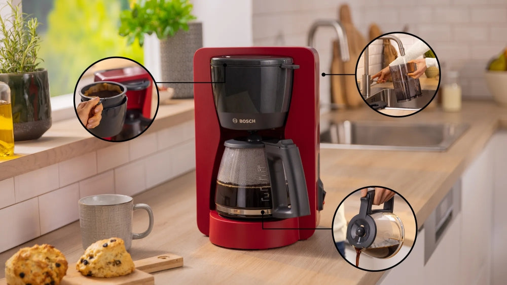 Bosch TKA2M114, Coffee maker, MyMoment, Red