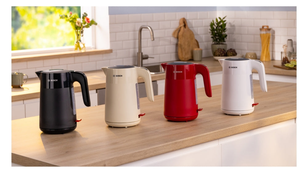 Bosch TWK2M161, MyMoment Plastic Kettle, 2400 W, 1.7 l, Cup indicator, Limescale filter, Triple safety function, White