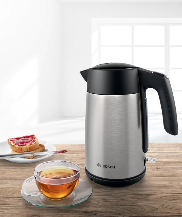 Bosch TWK7L460, Kettle, 2000-2400 W, 1.7 l,  Cup indicator, Triple safety function, Stainless steel