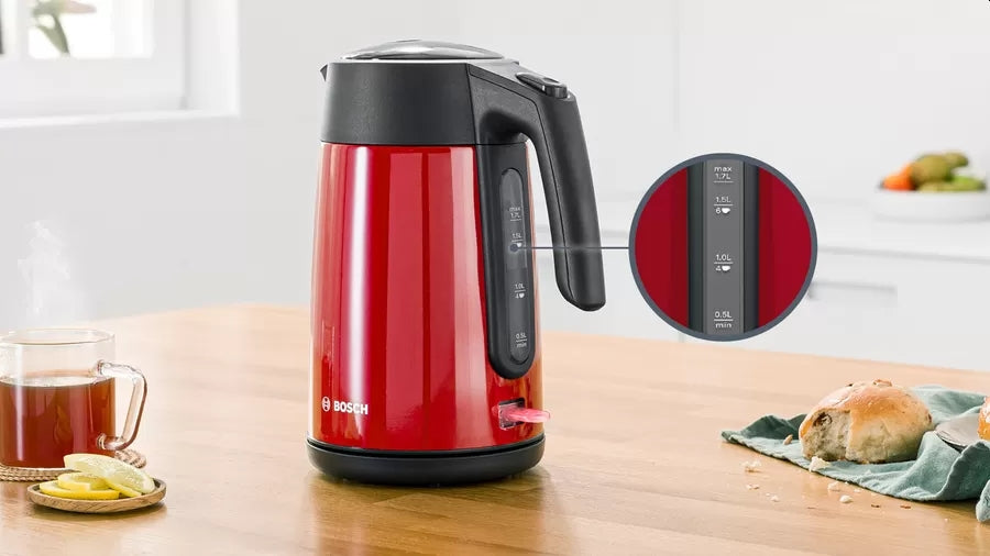 Bosch TWK7L464, Kettle, 2400 W, 1.7 l, Red