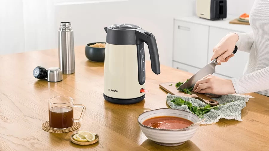 Bosch TWK7L467, Kettle, 2000-2400 W, 1.7 l,  Cup indicator, Triple safety function, Beige