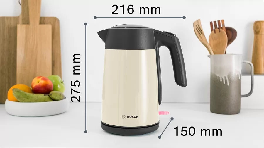 Bosch TWK7L467, Kettle, 2000-2400 W, 1.7 l,  Cup indicator, Triple safety function, Beige